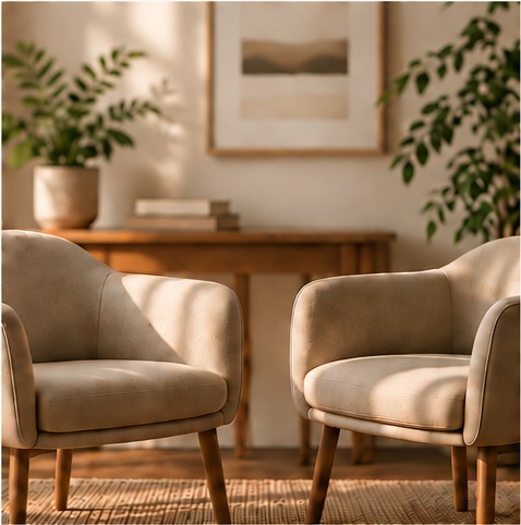 Ambiente acolhedor para psicoterapia de casal